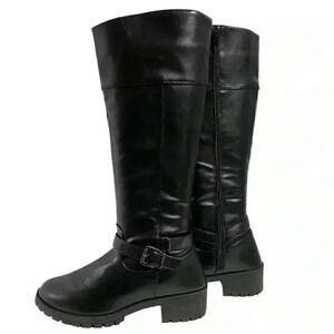 Olivia Miller Alessandra Black Tall Riding Boots 8.5 NWOB Equestrian Preppy